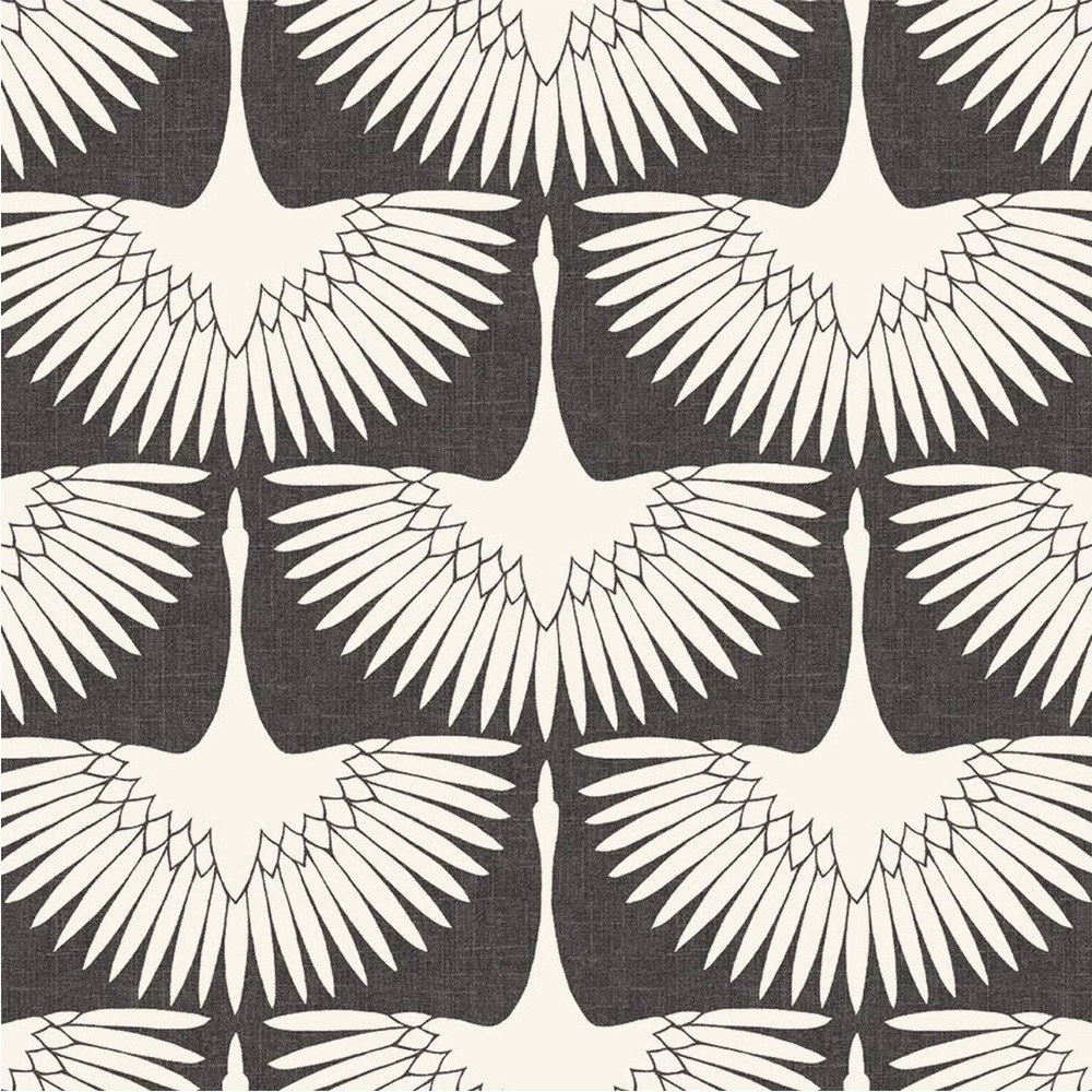 Tempaper Peel and Stick Wallpaper Feather Flock Storm Gray Genevieve Gorder NEW